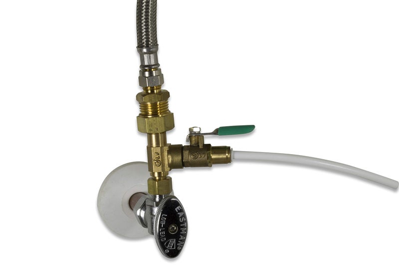 Metpure Heavy Duty EZ RO Reverse Osmosis RO Filtration Ice Maker Refrigerator Universal Feed Water Supply Adapter With 1/4" Quick Connect Ball Valve Solid Brass - Image 3